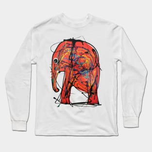 Colorful Elephant Art Long Sleeve T-Shirt